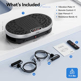 HTM Vibration Plate Exercise Machine with 120 Speed Levels, 9 Program Modes and Remote Control - 15 Min Timer, 300 lbs Capacity Vibrate Stand