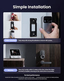 SwitchBot Video Doorbell Camera Wireless with Monitor, No Subscription, 4.3 Inch Screen