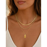 YOIHUR Gold Necklaces for Women, 14K Gold Plated Dainty Stackable Stack Choke Necklaces, Trendy Layering Pendant Necklace Set Jewelry for Women Gifts