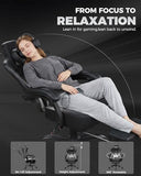 GTPLAYER Gaming Chair, 𝐁𝐢𝐠 𝐚𝐧𝐝 𝐓𝐚𝐥𝐥 Gaming Chair for Adults, 𝐖𝐢𝐝𝐞 𝐒𝐞𝐚𝐭 Computer Game Chairs with 𝐓𝐡𝐢𝐜𝐤 𝐏𝐨𝐜𝐤𝐞𝐭 𝐒𝐩𝐫𝐢𝐧𝐠 𝐂𝐮𝐬𝐡𝐢𝐨𝐧 & Footrest, Grey Ombre