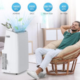 14000 BTU Portable Air Conditioner with 3-in-1 Functionality – Cools Rooms Up to 750 Sq. Ft., Ultra-Quiet 53dB Operation, 24H Timer, 115V, Remote Control Included AC, Fan & Dehumidifier Modes for Year