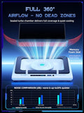 llano RGB Laptop Cooling Pad, White, Powerful Turbofan, Quiet Cooling, Touch Control