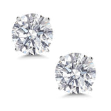 Gem Stone King 14K Gold Lab Diamond Stud Earrings