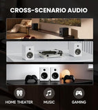 Edifier M90 Computer Speakers, 100W RMS Desktop Speakers, Hi-Res Audio, LDAC,Bluetooth 6.0 Compact Speaker, HDMI eARC/Optical/USB-C/AUX Input, SUB Out Powered Speakers, Remote Control for TV/PC-White