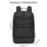 aiGear 50L Military Tactical Backpack 3 Days Assault Pack Large Day Backpack for Men Molle Army Bug Out Bag Waterproof Heavy Duty Hiking Trekking Rucksack - Black