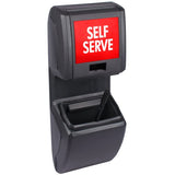 Compost Bin, Charcoal Gray Windshield Washing Service Center, Outdoor Trash Can for Car Dealerships or Stations, Number 02