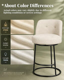 MOLENE 360° Swivel Bar Stools Set of 4, 26" H Modern Linen Counter Height Barstools