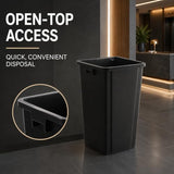Getzi 9 Pack Black 25 Gallon Square Commercial Trash Can