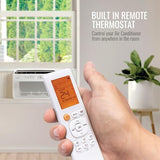 Keystone Energy Star 8,000 BTU Window Mounted Inverter Air Conditioner with Supplemental Heat, Quiet High Efficiency Window AC Unit with Remote for Apartment, Medium Rooms up to 350-Sq. Ft.