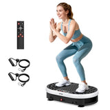HTM Vibration Plate Exercise Machine with 120 Speed Levels, 9 Program Modes and Remote Control - 15 Min Timer, 300 lbs Capacity