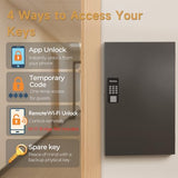 Keypad, Bluetooth & WiFi Unlock (Sold Separately), Access Log Tracking, Key Management System for School