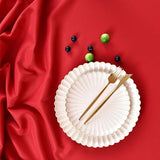 MEANMOY Red 210GSM Cloth Napkins Set of 12 - Washable & Reusable 17x17 Inch Napkins with Hemmed Edges in Wrinkle Free Polyester Fabric for Dinners, Weddings, Parties, Banquets & Everyday Decor