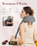 THERAZZAGGE Cordless Neck Massager with Heat - FSA Eligible HSA Neck Shoulder Massager for Pain Relief Deep Tissue,6D Deep Kneading Shiatsu Back Massage, Gifts for Fathers Men Women