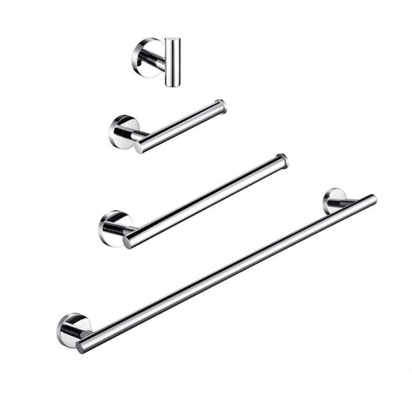 Accessories Kit Brushed Stainless Steel Round Wall Rack Hand Bar Toilet Roll IsolaY