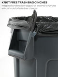 Rubbermaid Commercial Products BRUTE Heavy-Duty Trash/Garbage Can, 10-Gallon, Black, Pack of 6