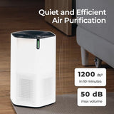 SonoHealth AirPro Purifier for Home and Bedroom | HEPA 14 Filter | Ultra-Quiet Air Cleaner | Activated Carbon Filter and Essential Oil Diffuser - 1 Pack