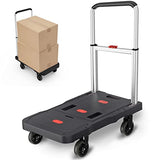 Adjustable Hand Truck Handle with 360 Degree Swivel Wheels for Garage Garden Home & Office Use