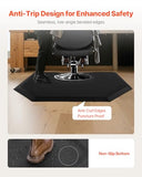 Salon Mat for Hair Stylist, 4 x 5 FT Hexagon Salon Chair Mat Anti Fatigue, 1-inch Thickened Barber Shop Floor Mat with Round Cut Out