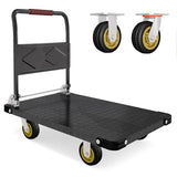 Platform Truck, Foldable Flatbed Cart Heavy Duty Push Cart Dolly Large Platform w/ 5