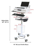 Omnimed Laptop Security Stand with E-Lock Med Drawer