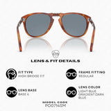 Persol STEVE MCQUEEN FOLDING PO0714SM Aviator Shape Sunglasses With Official Eyewear Kit