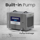 BaseAire 220 Pints Commercial Dehumidifiers with Pump for 2,900 sq. ft