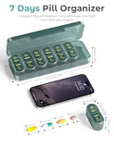 Weekly Pill Organizer 2 Times a Day & 1 Time a Day, Travel Pill Case 7 Day