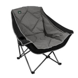 Northroad Oversized Foldable Camping Chair, Outdoor Padded Lawn Chair w/Cup Holder,Carry Bag for Beach, Hiking, and Picnics,Heavy-Duty 300-lbs Capacity, Black