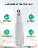 NEWDERMO 2-in-1 Microdermabrasion Machine for Facial, Diamond Microdermabrasion Device USB Rechargeable - Advanced Home Facial Treatment Machine (White)