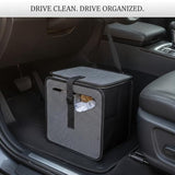 Syyavrrta 1 Pack Car Trash Can with Lid, Foldable Oxford Cloth Auto Garbage Bin