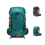 MIVENTO 35L Hiking Backpack - Water-Resistant Nylon Bag with Top Flap Cover, Camping Travel Daypack for Men Women ﻿ (Green)
