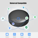 Conference Speaker and Microphone, 4 AI Mics 360° 20ft (7m) Voice Pickup, Noise Reduction, USB C & Bluetooth 5.3 (20m & 66ft) Speakerphone