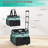 Large Rolling Cleaning Caddy Bag with Detachable Trolley, Waterproof Cleaning Caddy on Wheels for Housekeepers