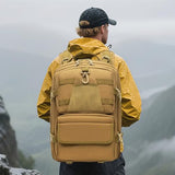 aiGear 50L Military Tactical Backpack 3 Days Assault Pack Large Day Backpack for Men Molle Army Bug Out Bag Waterproof Heavy Duty Hiking Trekking Rucksack - Khaki
