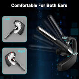 Bluetooth Headset V5.1,Wireless Bluetooth Earpiece with CVC8.0 Dual Mic Noise Cancelling