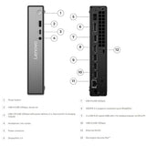 Lenovo ThinkCentre neo 50q Gen 5 Mini Desktop PC, Intel Core i5-13420H 8-Core, 8GB DDR5 RAM, 512GB SSD, WiFi 6E, Bluetooth 5.3, Dual Display, USB-C, Windows 11 Pro - Business Office Remote Work