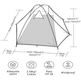 Forceatt Camping Tent 2/3/4 Person, Professional Waterproof & Windproof Lightweight Backpacking Tent Suitable for Outdoor,Hiking,Glamping, Mountaineering and Travel