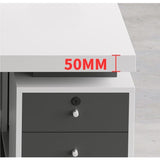 ABHNUGFS Study Writing Table PC Desks Desk Suitable for Office, Boss, Modern Manager, Executive Single Computer, Home(160 * 80 * 75cm)