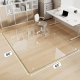 FlyEcho Glass Chair Mat 60" x 80" Tempered Glass Office Chair Mat