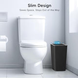 Lysam Small Trash Can, 3 Pack 4 Gallons Bathroom Garbage Can with Lid Press-Top