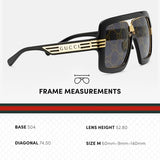 Gucci GG0900S Geometric Shape Sunglasses wih eSHADES Luxury Eyewear Kit Bundle