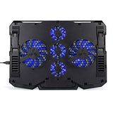 Cryogen Gaming Laptop Cooling Pad - Fits 17 in Computer- Adjustable Laptop Cooling Stand with 5 Quiet Cooler Fans