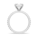 MSBLUE 2ct Radiant Cut Moissanite Engagement Ring, Size 8