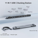Acer Docking Station 3 Monitors, 11-in-1 Laptop Docking Station Stand with DP 8K + Dual HDMI 4K@60Hz, Ethernet, 10Gbps Data