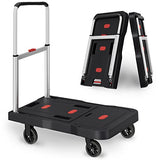 Adjustable Hand Truck Handle with 360 Degree Swivel Wheels for Garage Garden Home & Office Use