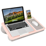 Home Office Lap Desk with Device Ledge, Mouse Pad, and Phone Holder