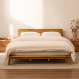 FLEXISPOT Hako G1 Queen Solid Wood Platform Bed with Tool-Free Assembly