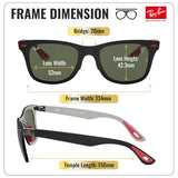 Ray-Ban RB8395M CARBON FIBER WAYFARER SCUDERIA FERRARI Sunglasses with Kit