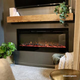 Touchstone Smart Electric Fireplace-The Sideline 50" Wide-in Wall Recessed - 30 Realistic Ember Color/Flame Options - 1,500W Heater w/Thermostat - Log & Crystal Hearth Options - Alexa/WiFi Enabled
