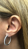 1 1/5 to 10 Carat Moissanite Inside Out Hoop Earrings for Women
